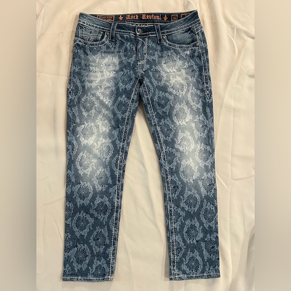 Rock Revival Lydia Cropped Skinny Jeans - Size 31 - Picture 2 of 13